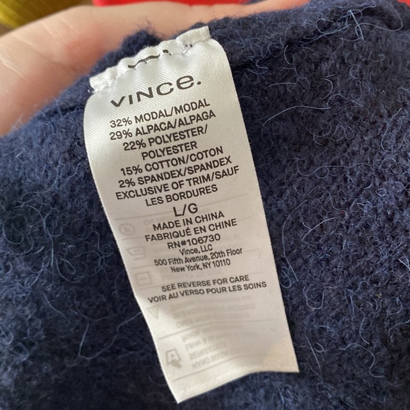 NWT Vince Double Slit Mock Neck in Fisherman - Picture 5 of 6